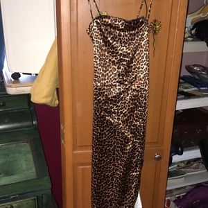Leopard print cocktail dress